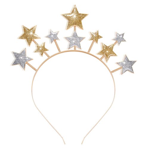 New Year Eve Headband Tiara Glitter Star Christmas Hairband for Women Girls Stars Headpiece Hair ...