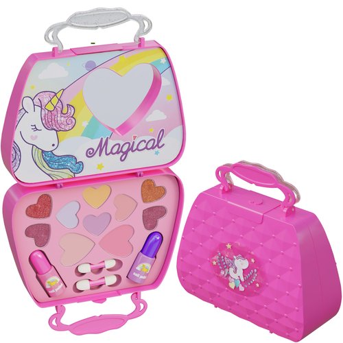 Unicorn Makeup Kit For Kids, Girls Make Up 14 Pcs Set Washable & Non Toxic For Girl, Pretend Play Toys, Gift Ideas, Christmas Stocking Stuffers Sets, Birthday Gifts For Kid Age 3 4 5 6 7 8 9+ Year Old