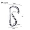 3" Aluminum D Ring Carabiners Clip D Shape Spring Loaded Gate Small Keychain Carabiner Clip Set for Outdoor Camping Mini Lock Snap Hooks Spring Link Key Chain Durable Improved 12 PCS (Assorted)
