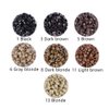 500pcs Micro Silicone Rings Beads Hair Extensions Kit I-tip Hair Pliers Micro Pulling Hook Needle Loop Threader and Micro Silicone Links (Brown)