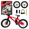 Metal Finger Bike Mountain Bike Toys Functional Kids Finger Bicycle Mini Finger BMX Set Gift for Kid (Red)