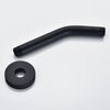 123815BL Replacement For Moen 8 Inches Anti-leakage Ceiling Wall Mounted Bend Accessories-Basic Shower Arm and Flanged,Made of Solid Brass,Matte Black