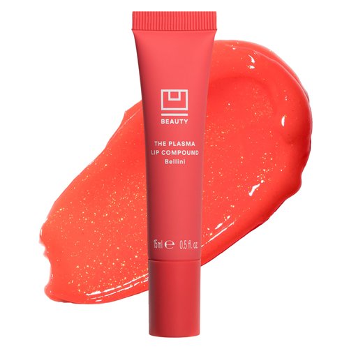 U Beauty The PLASMA Tinted Lip Compound - Anti-Wrinkle & Anti-Aging Treatment - Shimmery Plumping Lip Gloss, Hyaluronic Acid, Shea Butter, Salicylic Acid & Peptides Deeply Hydrate, Bellini - 15 mL