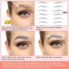 Eyebrow Tattoo Stickers 81 Pairs, 9 Sheets Eyebrow Temporary Tattoo Peel Off Sticker Waterproof 6D Hair-Like False Instant Transfer for Women, Girls | Natural Strokes, Shaping