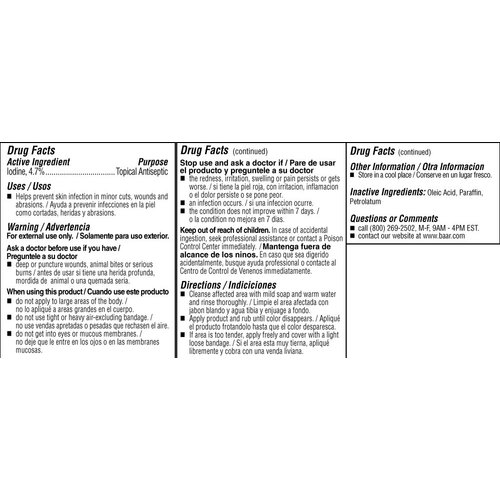 Baar Products - Iodex Antiseptic Ointment - 4.7% Iodine - Prevents Infections, Promotes Healing, Inhibits Bacteria Growth - for Minor Cuts and Wounds - 1 oz