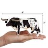 Gemini&Genius Farm Animal Toys, Longhorn Cow Action Figure, Hand Painted, 6 Inches Length, Realistic and Durable Farm Toys for Children Boys and Girls Gift