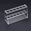 uxcell Acrylic Test Tube Holder Lab Stand Rack 6 Wells for 25ml Centrifuge Tubes Clear