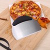 1 pcs Dough Pastry Scraper Chopper/Stainless Steel Dough Scraper Cutter with Ergonomic Rubber Non-Slip Grip/Dough Scraper Cutter/Pro Pastry Pizza Cutter Chopper (Black)