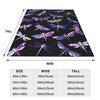 Dragonfly Blanket Warm Plush Dragonfly Flannel Throw Blanket Super Soft Fleece Cozy Fuzzy Dragonflies Stuffed Animal Blanket Gifts for Kids Teens Adults Room Decor 40"X50"