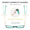 FEISEDY Blue Light Blocking Glasses Computer Glasses Women Men Cateye TR90 Frame B2772