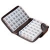 EasyComforts 14 Day Pill Holder, Travel Case Medication Reminder Pill Box with Detachable Compartments, Lilac