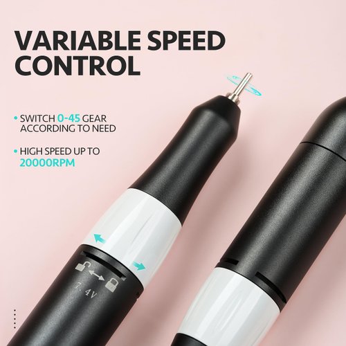 GAOY Cordless Nail Drill, Electric Nail File with 6 Nail Drill Bits for Acrylic and Gel Nails