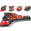 Train Building Blocks Sets STEM Model Toys Building Mini Bricks Kits with Train Tracks DIY Construction Educational Gift 578pieces for 8+ Kids (Steam)