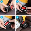 Qijk Seat Belt Buckle Holder Seat Belt Buckle Booster Seat Belt Buckle Fixer Keep the Seat Belt Buckle Upright and Stable Luminous Positioning Ring Easy Positioning Insert Seat Belt Buckle 2 pcs