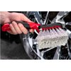 Mothers Car Wash Brush, Wheel and Fender Brush, Short Handle Tire Cleaner for Car Detailing, 10 Inch, Red/Black