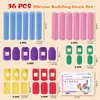 PushGoGo Kids Silicone Building Blocks, Age3+, 36PCS, Puzzle Senses, Stimulate Creativity, Imagination, Montessori Stacking Rocks Toys