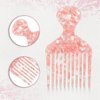 Afro Hair Pick Comb Wide Tooth Comb for Curls Hair Styling Tool Afro Pick for Women and Men Detangling Lifting Comb 4.8 Inches, Pink