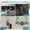 DUALCROWN 4 Pack Neon Square Suitcase Lock TSA Approved Lock+Key Padlock, Luggage Lock TSA Approved or TSA Approved Travel Lock for Luggage, Suitcase, Carry On, Backpack, Laptop Bag.