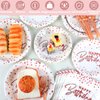 Wiooffen 96PCS Rose Gold Birthday Paper Plates and Napkins Party Supplies Happy Birthday Party Decorations Disposable Birthday Party Tableware Dinnerware Set for Women Girls Birthday Serves 24 Guests