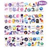 Two the moon 2nd Birthday Temporary Tattoos - Space Adventure with Astronauts and Galaxy Theme - 91PCS Tattoos for Kids' Birthday Party, Decorations, Favors, and Gifts