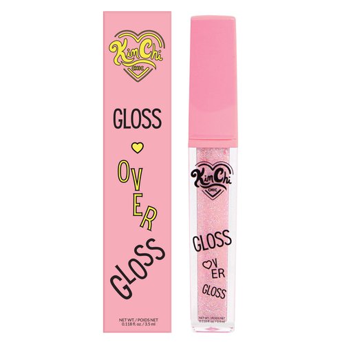 Kimchi Chic Gloss Over Gloss, Shimmery Micro-Sparkle Lip Gloss To Wear Alone Or Over Lipstick, Fragrance-Free Luscious Lip Balm, Shimmery Pink, 06 Pink Shimmer, 0.35ml
