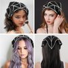 Gothic Cotton Headbands for Women, Spooky Crochet Bandana Knitted Headband with Gothic Hair Accessories, Wicked Hair Accessories Spider Rhinestone Barrettes Triangle Scarf Alternative Accessories