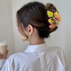 Fall Hair Clips Thanksgiving Hair Claw Clips Thanksgiving Hair Accessories Maple Leave Hair Clamps Strong Hold Hair Non-slip Hair Barrettes for Women Girls Jaw Hair Catch