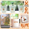 WANDIC 30 Sheets Leukemia Awareness Temporary Tattoos, Orange Ribbon Awareness Tattoo Sticker Cancer Survivor Decals for Charity Event Decoration