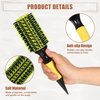 VOCOSTE Round Hair Brush, Hair Brushes for Women, Nylon Bristle Pins Round Brush, Styling Hair Brush for Wet, Dry, Wig, Straight Hair, Yellow, 10.04"x2.76"