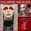 ZHISHUDL Fake Blood Cream Realistic Effects Fake Blood Makeup Washable Fake Blood for Scar Wound and Clothes Halloween Sfx Makeup Zombie Makeup Vampire Makeup