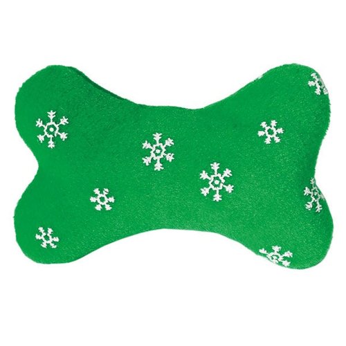Zanies Plush Blizzard Bones Dog Toy, Small, Blue