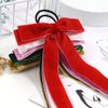 6Pcs Velvet Hair Ribbon for Woman Girl, Ponytail Bow Ties Hair Rubber Bands Long Ribbon Scrunchie, Soft Elastics Ponytail Holders Hair Accessories for Toddler Girls
