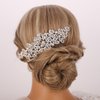 Rumtock Vintage Big Rhinestones Silver Hair Comb for Women Girls Wedding Bridal Hair Piece Porm Hair Jewelry