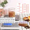 3 Piece Glass Measuring Cup Set, Includes 1/2-Cup, 1-Cup, and 2-Cup High Borosilicate Glasss Liquid Measuring Cups, Dishwasher, Freezer, Microwave, and Preheated Oven Safe, Essential Kitchen Tools