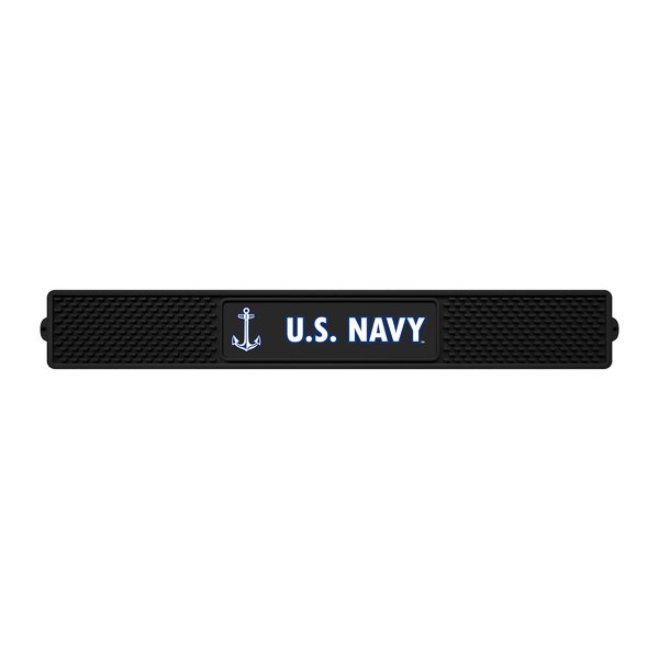 FANMATS 15703 U.S. Navy Drink Bar Mat - 3.25in. x 24in. - Durable Dish Drying Mat, Easy Clean, Counter Mat