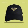 KUBILA Black Queen Bee Snapback Baseball Cap for Men and Women - Embroidered Hat for Stylish Summer Outdoor Activities.