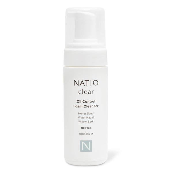 Natio Australia Clear Oil Control Foam Cleanser, 5 ounce - Acne Face Wash - Face Cleanser with Tea Tree, Witch Hazel - For Oily, Acne Prone Skin