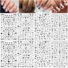 8Sheets/Set Valentine's Day Nail Stickers, 3D Shiny Love Heart Nail Decals Hearts Nail Sticker Valentines Day Nail Art Sticker Self-Adhesive Black Heart Stickers for Girl Nails DIY Nail Supplies Decor