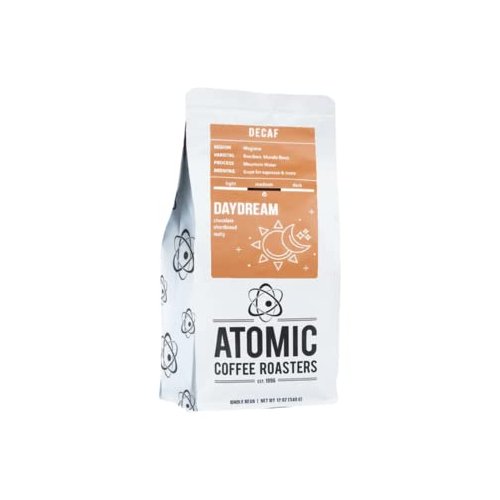 Atomic Coffee Roasters "Daydream Decaf" Medium Roasted Whole Bean Coffee - 12 Ounce Bag