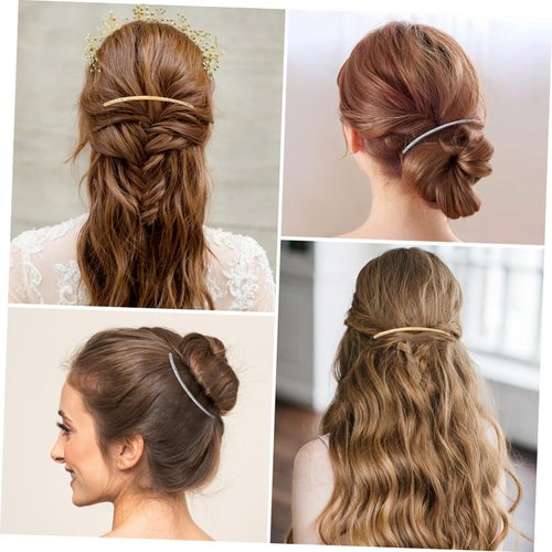 2pcs Straight Hair Comb Side Hair Comb Wedding Hair Accessories for Women Wedding Side Hair Combs Fine Hair Side Hair Clamps Pearl Tiara Girls Hairpins Miss Alloy France Chic