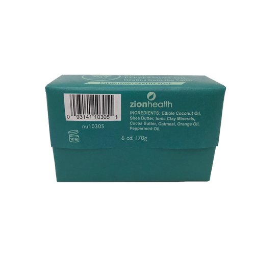 Ancient Clay Peppermint Oil Soap Zion Health 6 oz Bar Soap