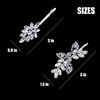 6 Pieces Delicate Rhinestone Bridal Hair Clip, Leaf Wedding Hairpin Bride Crystal Hair Clips, Elegant Bridal Hairpins, Hair Accessories for Women Girls (Classic Type)