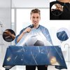 visesunny Barber Cape Flying Football With Fire Modern Polyester Hair Cutting Salon Cape Apron Anti-Static Haircut Water-Resistant Shaving Cloth Beard Shaving Bib Hairdressing Cape