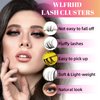 Lash Clusters D Curl Diy Lash Extensions Cluster Lashes 10-16mm Length Eyelash Clusters Wispy Reusable Soft Natural Individual Lashes Cluster Thin Band For Makeup at Home by WLFRHD(Athena)
