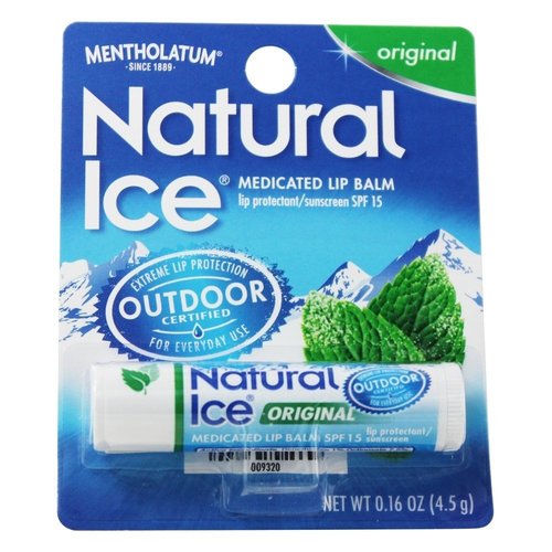 Mentholatum Natural Ice Lip Balm Original SPF 15 1 Each ( Pack of 2)
