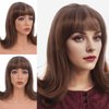 MEDISIFA Brown Highlight 60s Beehive Wigs for Women Pinup Pelucas 50s Synthetic Hair Wig for Women Ladies Daily Used Costume Cosplay Fancy Dress 1960s Retro Wigs