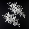 Sppry Wedding Hair Clips (2 Pcs) - Rhinestone Pearl Hair Accessories for Bridal Women (Silver)