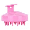 Hair Brush Soft Silicone Bristles for Shampooing Scalp Hair Care (Pink)