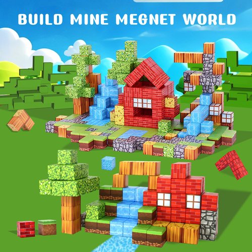 gyttoping Magnetic Blocks, 100 PCS Magnetic Magic Forest Set for Boys & Girls Toys, STEM Sensory Toys for Kids Ages 3-5, 4-8, 8-12 Christmas Birthday Gifts