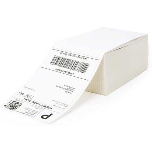4x6 Thermal Labels, ANWALE Shipping Label, Direct Thermal Printer Label (500 Fan-Fold Labels), Commercial Grade Compatible with Rollo Label Printer, MUNBYN, iDRPT, Polono, Zebra Thermal Label Printer